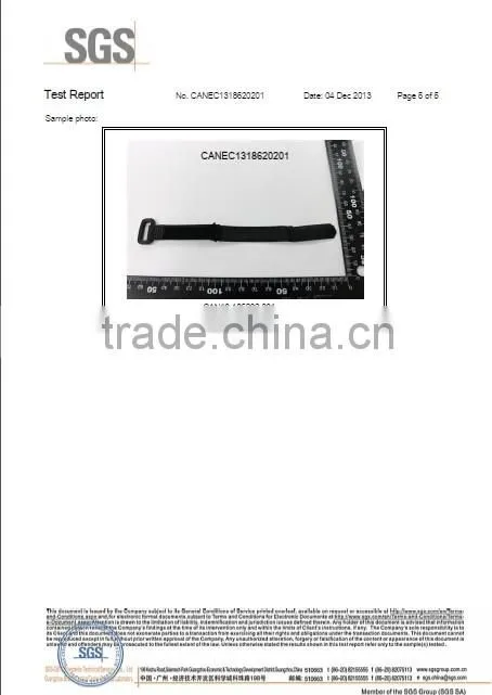 durable custom logo hook and loop non slip buckle strap