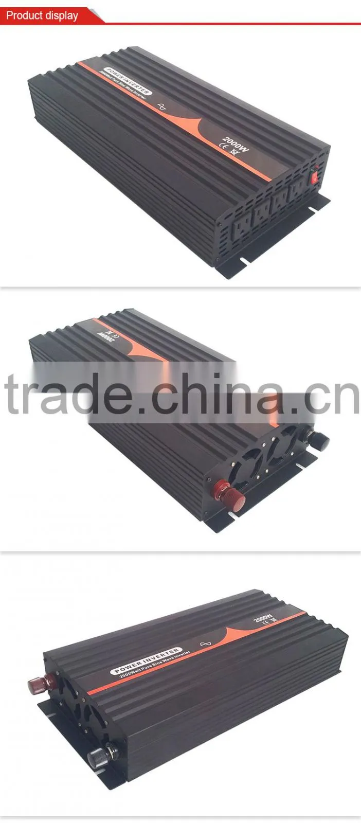 2000W off-grid solar power pure sine wave inverter dc 12v ac 220v