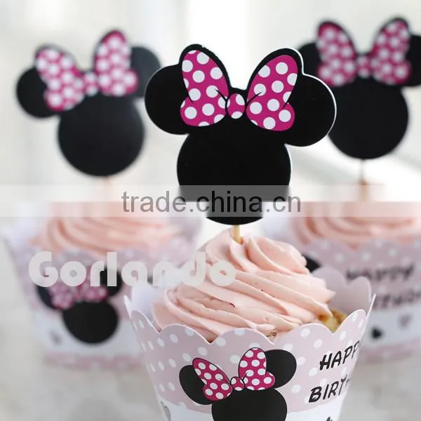 flag cupcake wood decoration cake picks