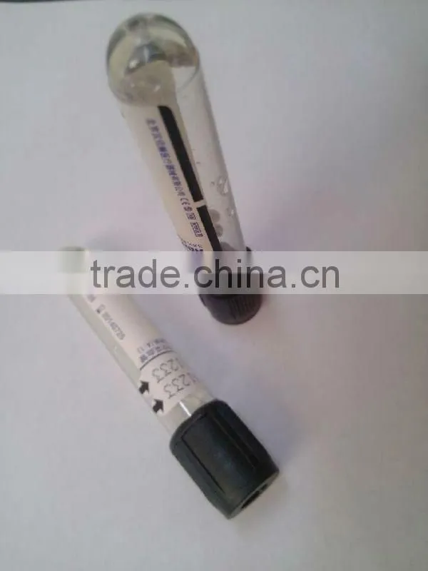 Disposable vacuum vascular esr tube with sodium citrate activator