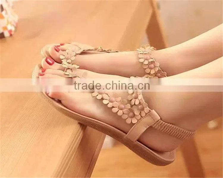New design fashion flat summer sandals 2014 for women women sandals 2015 flat high quality with great price XT-DA0753