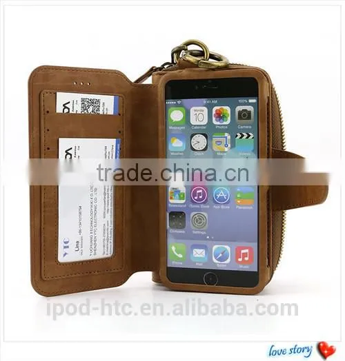 Wallet Style Leather Phone Case With Card Slots For Iphone 6 Plus