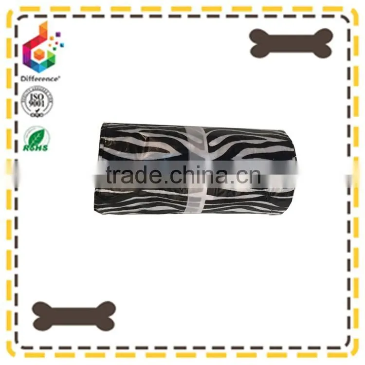 Black and white stripe dog gabage bag