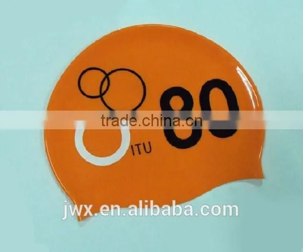 Elastic silica river bathing cap for black hair