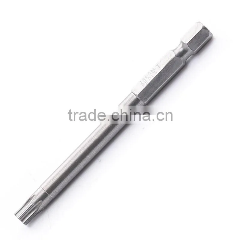 10Pcs T15 Magnetic Torx Screwdriver Bits Set Electric Screwdriver 100mm Length AR-73