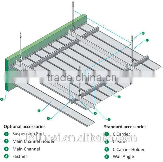 New pop metal material aluminum decorative ceiling