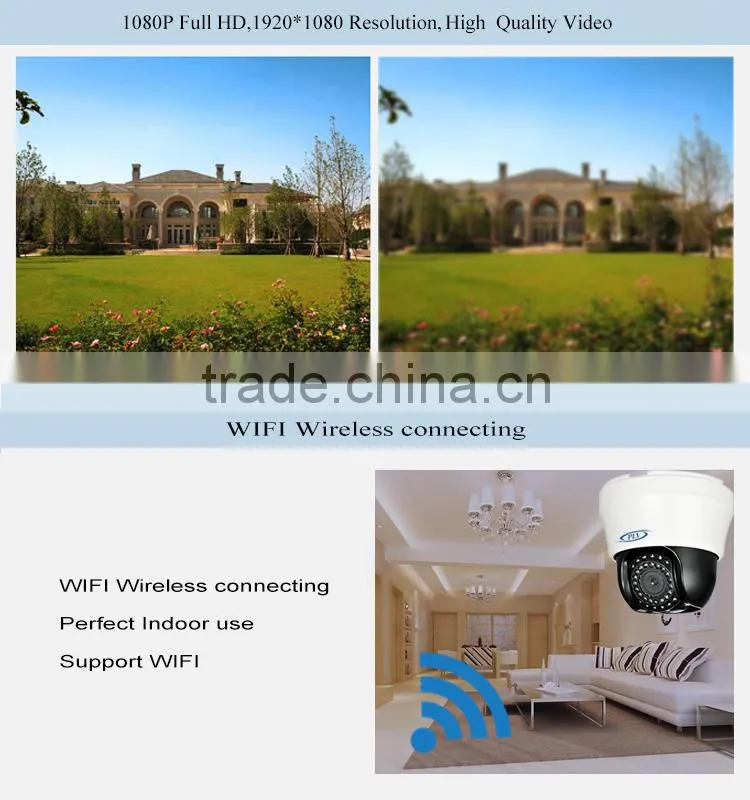 1080P pan tilt zoom night vision wireless ip infrared surveillance ir wifi ptz camera