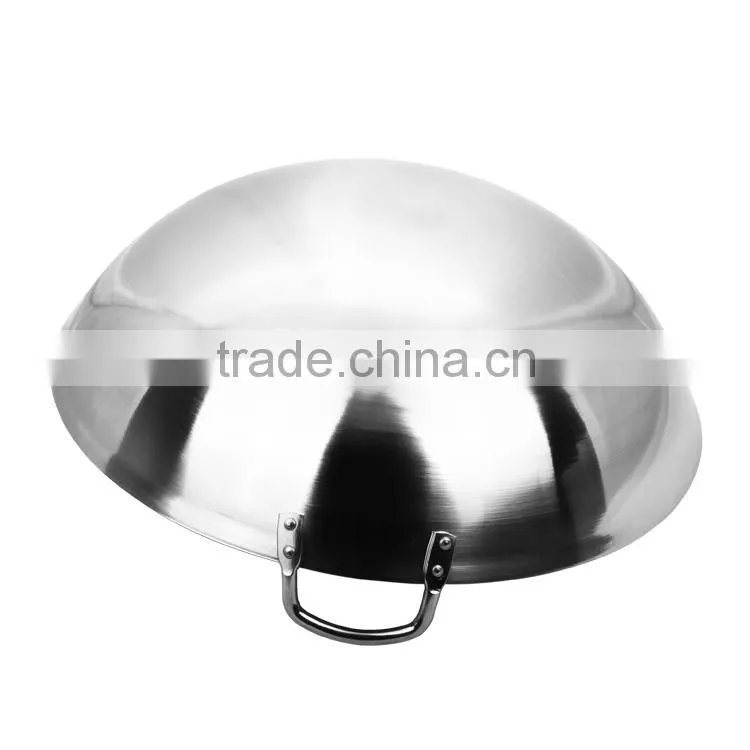hot china product commercial big stainless steel wok wholesale