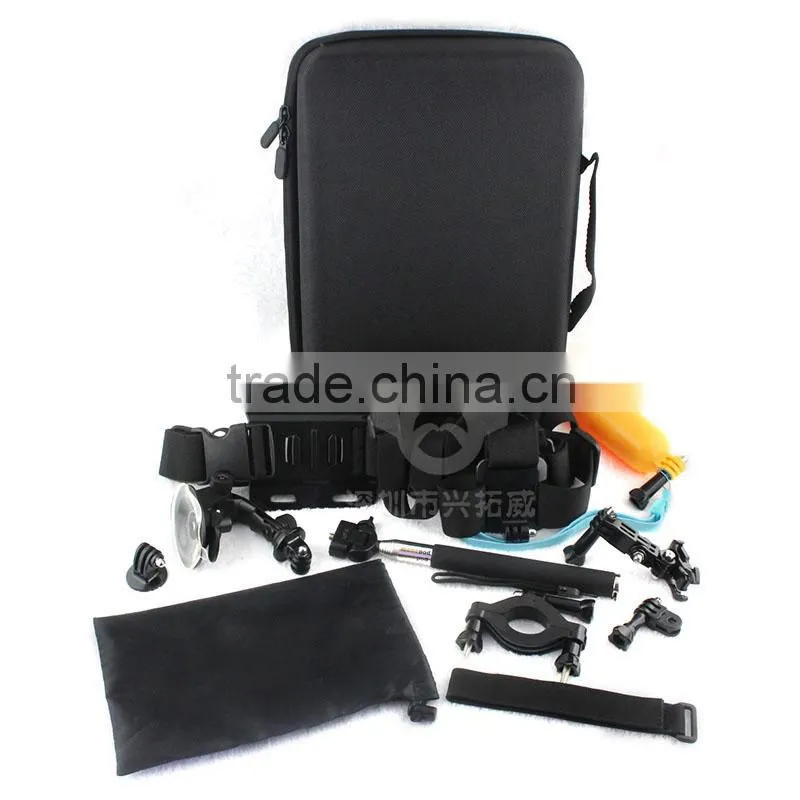 Hot Cheapest 14 in 1 Gopro Accessories Set Kit For cameras GoPro Hero 1 2 3 3+ 4