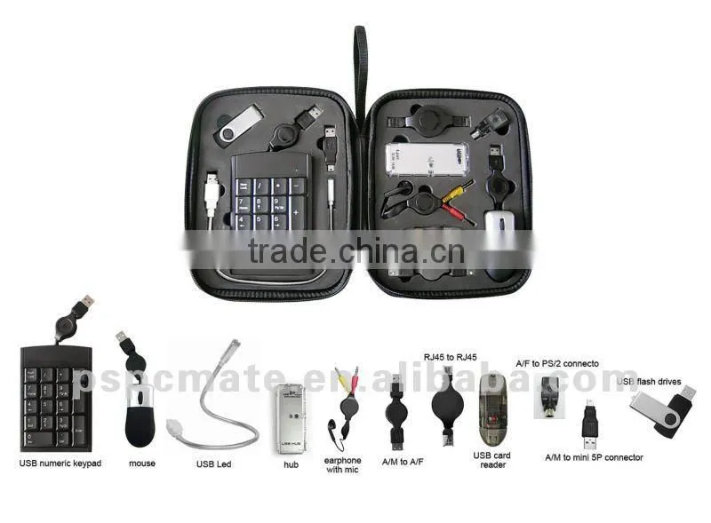 usb tool kit leather portable usb kit for promotion gift set