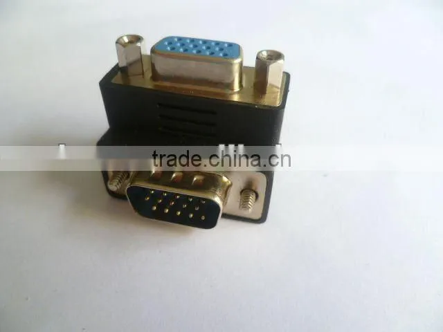 high quality and low price HDB15M to HDB15F angled adapter