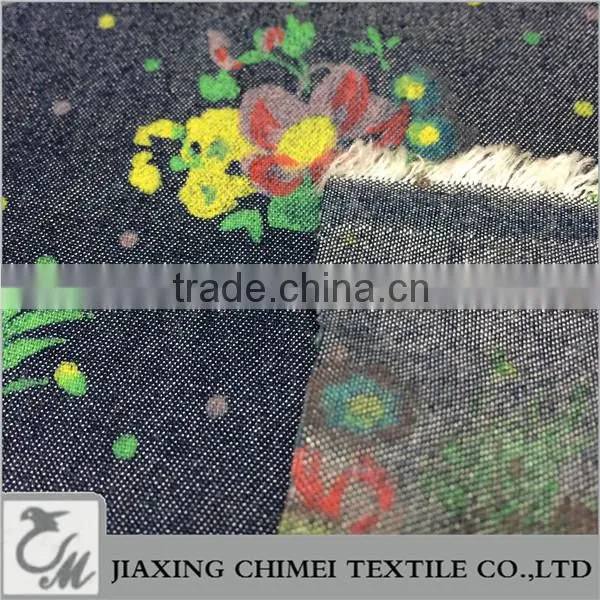 jiaxing six colors of printed pattern of tencel fabric and lyocell fabric for denim jeans