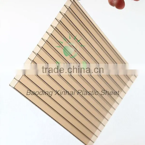 UV protection lightweight roofing materials polycarbonate hollow sheet balcony cover sheet
