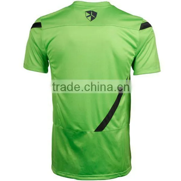 2015 100% polyester cool dry custom design sublimated green football jersey