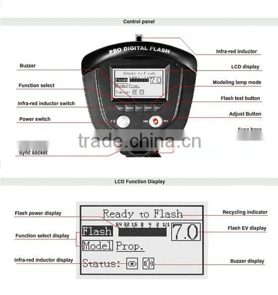 Jinbei High Power Professional Studio Flash Light P-1200 Photographic Equipment
