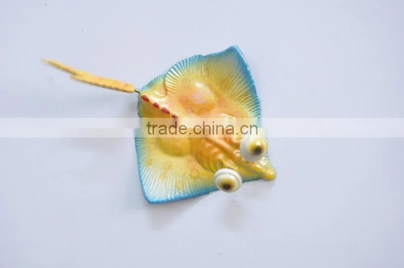 5 inch Pearl Powder Surface Butterfish Decoration Plastic Fridge Magnet