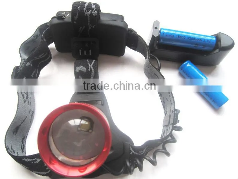 2015 high power aluminum rechargeable led headlamp