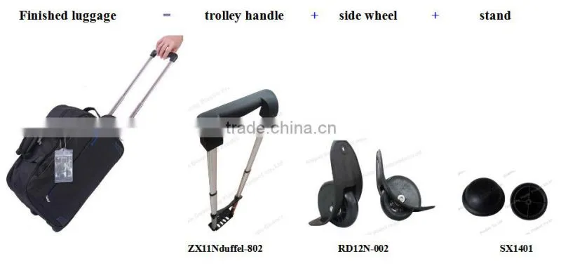 luggage spare parts plastic/PP/TPE luggage trolley wheel for soft luggage