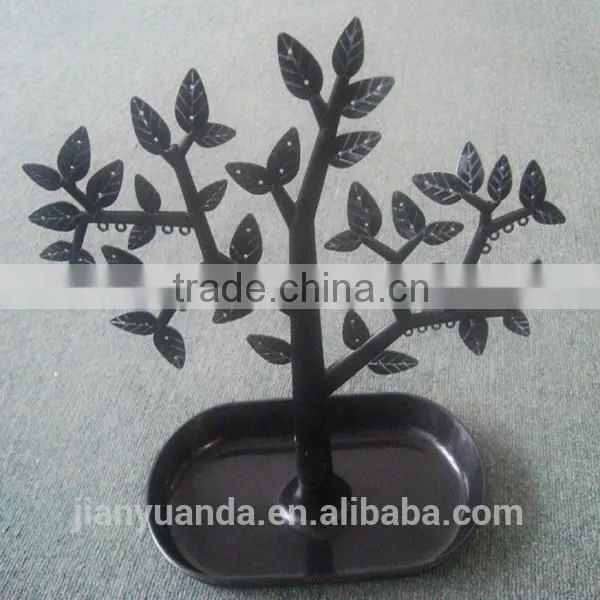 plastic necklace rotating stand / jewelry display adjustable tree stands