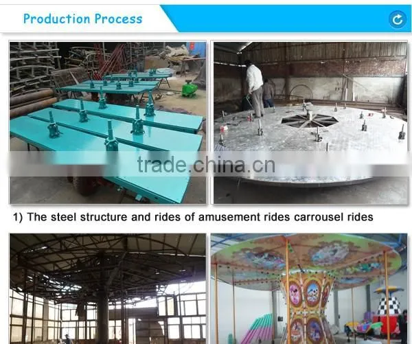 2016 Lovely rotating merry go round with 24 seats for kid game playing