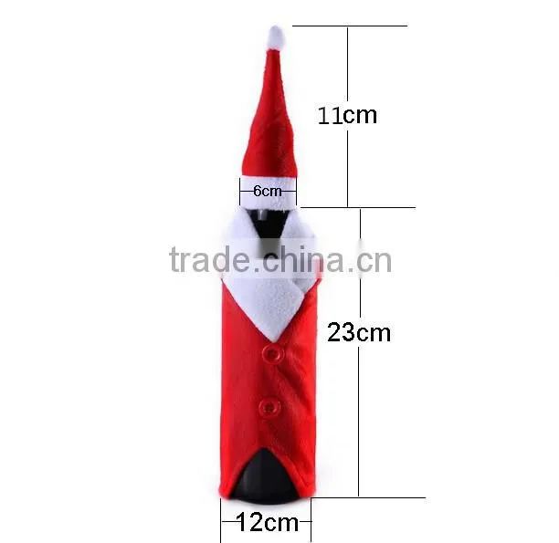 2015 Xmas decoration christmas bottle cloth red wine cloth bottle cover