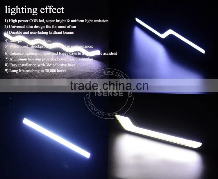 Car exterior accessories 8w led slim 6500k power light for honda city, fit led lights