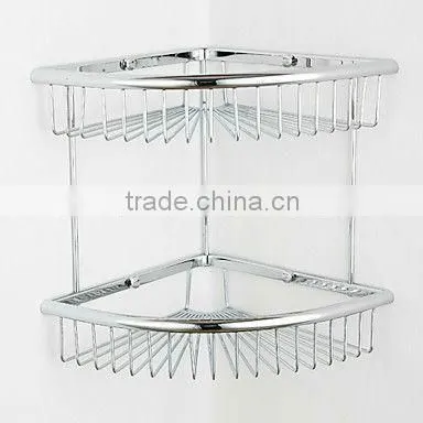 Bathroom Corner Mount Double Tiers Soap Basket BA1192
