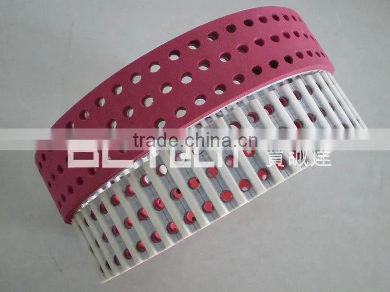 PU Timing belt in differernt color rubber & holes