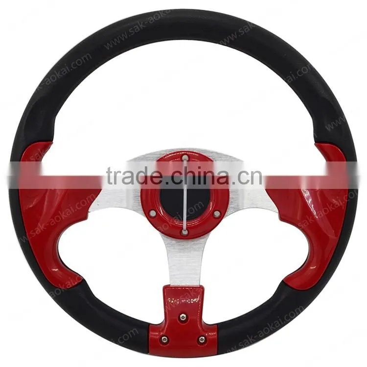 13 inch full chrome steering wheel mahogany steering wheel