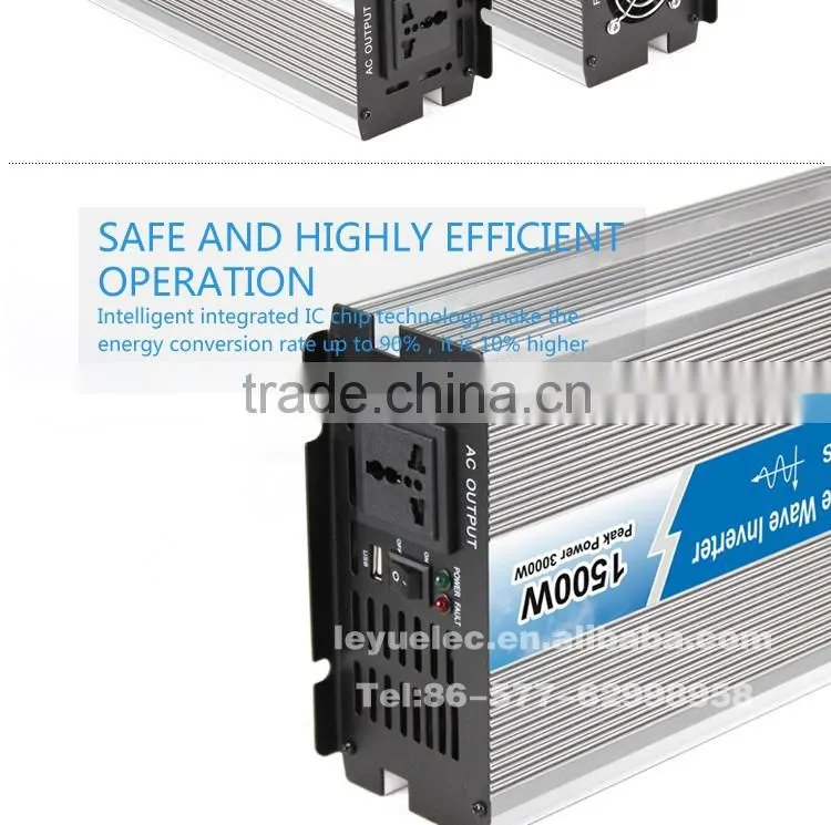 Reliable Factory DC to AC Pure Sine Wave Power Inverter OPIP-1500 W DC Input 12V with Off Grid Solar Power System