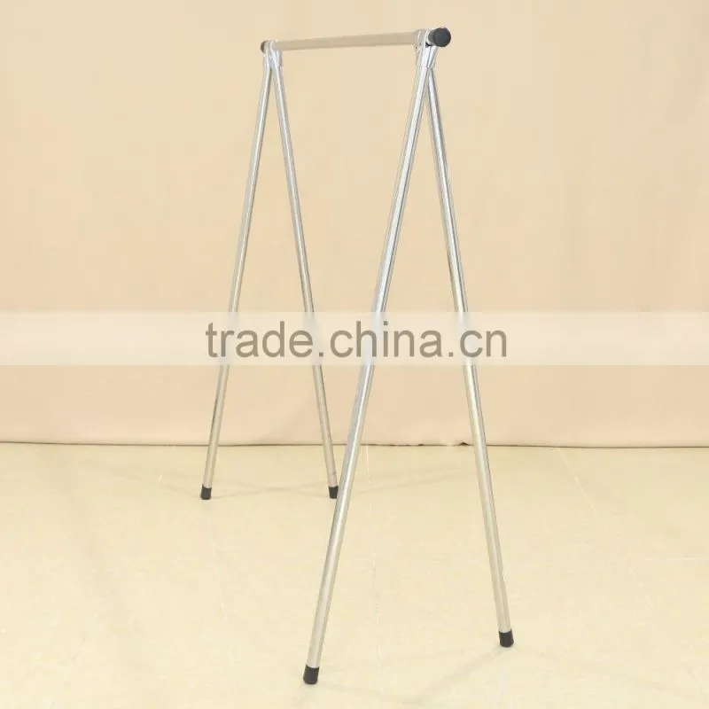 Portable metal garment rack for drying clothes