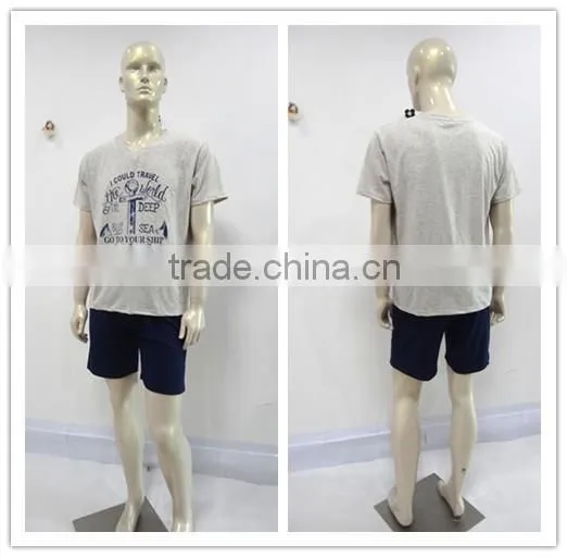 Leisure personality letter top with comfortable cool shorts pajamas men