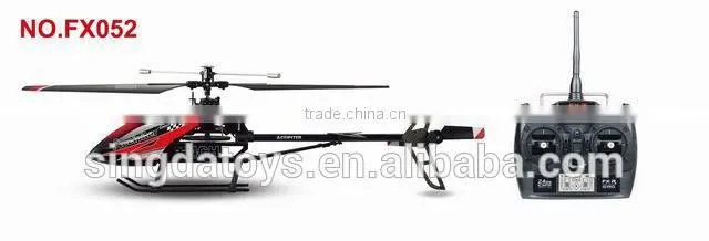 New!FX052 RC helicopter large 2.4G Single blade alloy 4CH helicopter with gyro large toy for sale