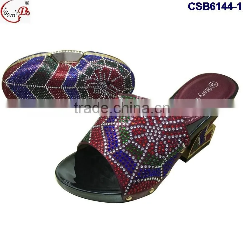 CSB6144 2016 The top latest fashion woman italy style high heel sandal shoes with bags
