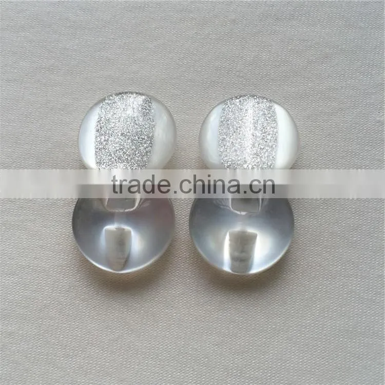 New styles fashionable custom popular resinic button ,glitter button