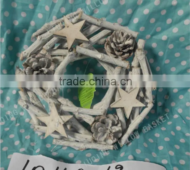 cheap bulk Christmas natural wood wreath