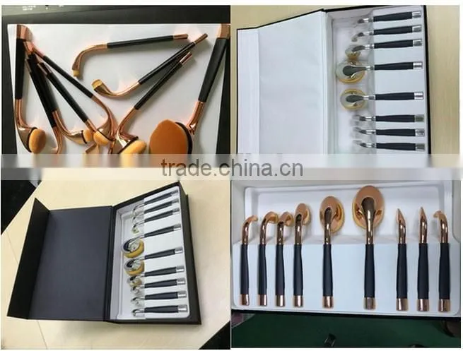 Luxury private label silver golf makeup brushes