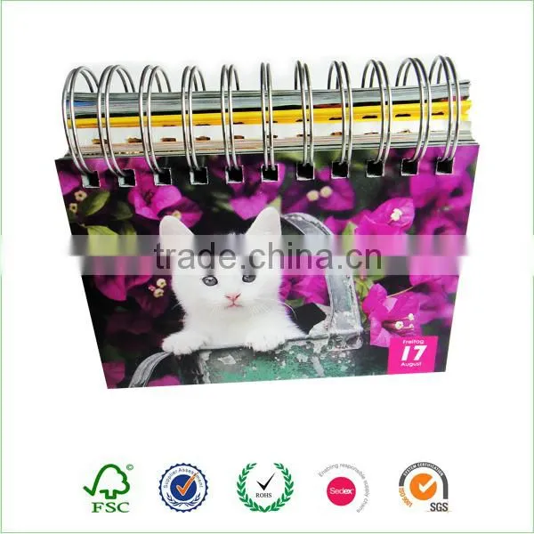 4c printing fancy paper charateristic desk calendar