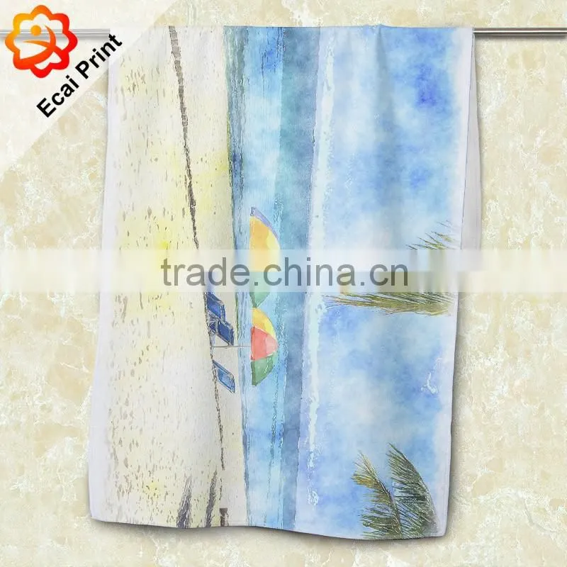 2016 good water absorption custom sublimation hotel towel