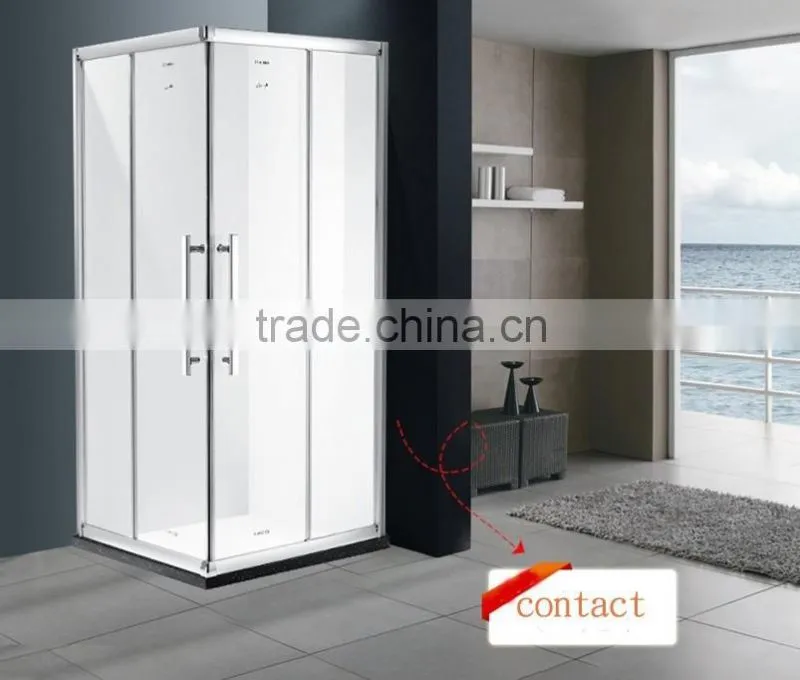 2015 frame square tempered glass shower enclosure