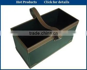 white large capacity leather box for hamper hot sale
