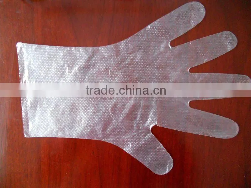 Disposable LDPE gloves/Food grade LDPE glove/Embossed ldpe glove
