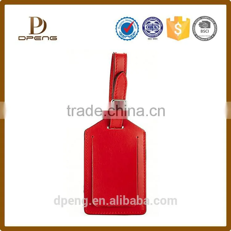 made in China OEM factory genuine leather tag Baggage Tag