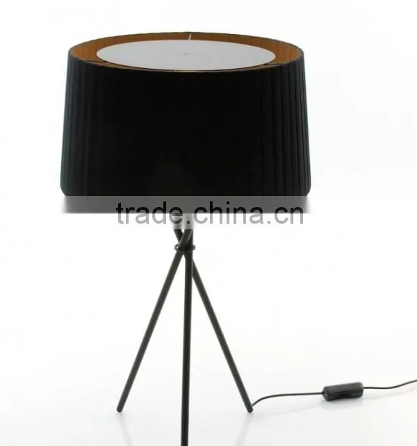 white, black, red folded fabric american style table lamp with acrylic top diffuser