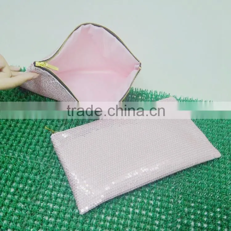 2016 China wholesale cosmetic bag shining beads makeup bag lady nice bag