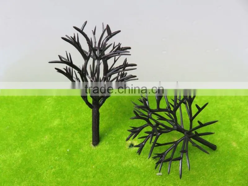 Decorative plastic scale model trees in other construction