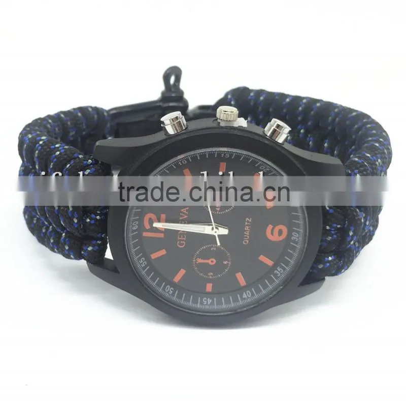 handmade paracord woven watch wrist strap integrated watch bands