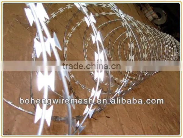 Cross Type Razor Wire Fencing for Military Base
