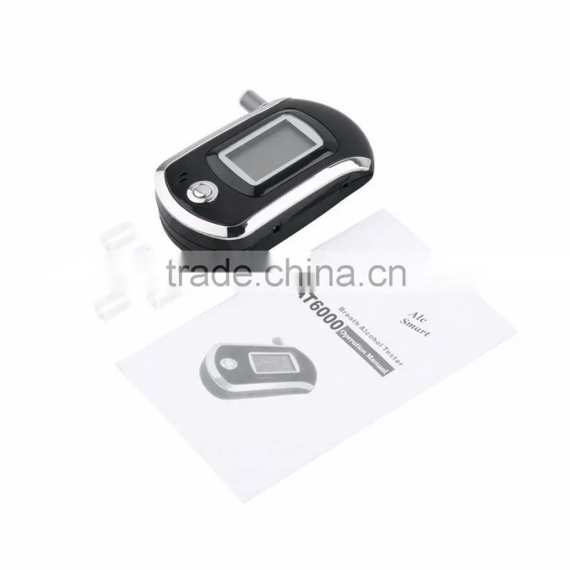Professional Mini Police Digital LCD Screen Breath Alkohol Alcohol Tester Breathalyzer AT6000 Bafometro Alcoholimetro #