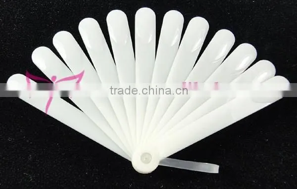 Fan shape 24 colors nail polish color chart nail tips display